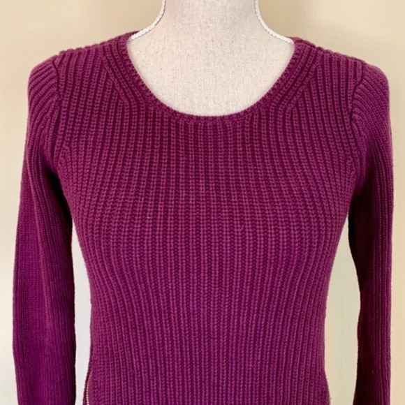 Guess Long Sleeve Double-Zip Sweater, PURPLE - Picture 4 of 8